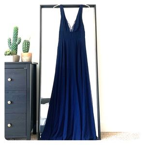 Lulu’s “True Bliss” Navy Blue Maxi Dress